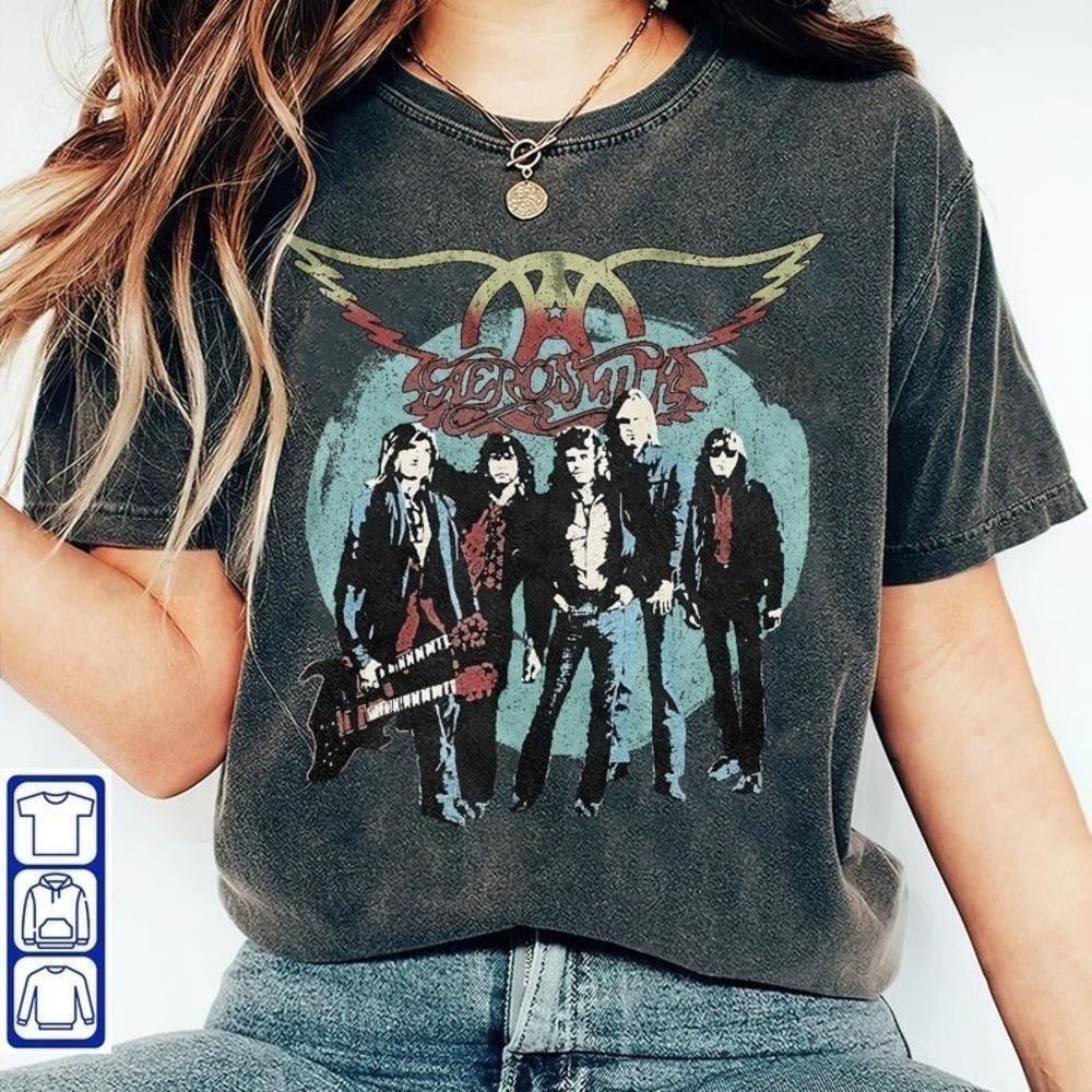 Aerosmith Classic Rock Band Logo Streetwear Fan Graphic T Shirt